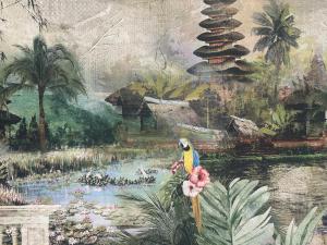 a painting of a bird sitting on a flower at Nuvole e Miracoli - foresteria in Bagnolo Mella