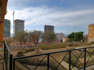 a view of a city skyline with tall buildings at Proche de Monaco appartement devant piscine in Beausoleil +3 photos