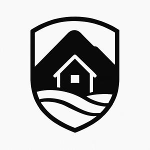 a shield with a house on top of it at Le Pré du Dimanche in Maringues