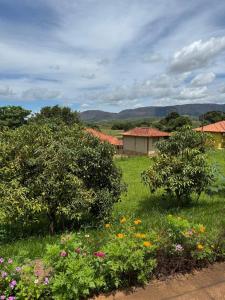 a field with trees and flowers in the grass at Recanto do Sitio in Tiradentes +14 photos