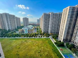 an aerial view of a city with tall buildings at Home MinMimi in Gia Lâm Pho