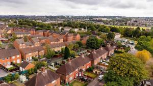 an aerial view of a residential estate at Private Studio Apartment · Quiet · Sleeps 2 in Nottingham