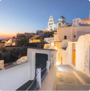a view of a city from the roof of a building at Suntora in Pyrgos