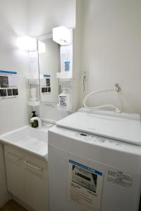 a laboratory with a sink and a washing machine at Guest House Re-worth Yabacho1 401 in Nagoya