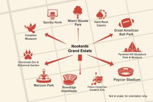 a map of the museum of the grand scale at Nookside Grand Estate For 8 in Hamilton