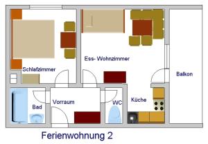 Plan piętra w obiekcie Ferienwohnungen Monja und Dietmar Thöni