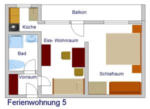Plan piętra w obiekcie Ferienwohnungen Monja und Dietmar Thöni