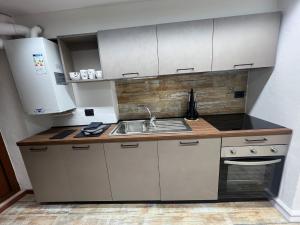 a small kitchen with a sink and a counter at Mini Suite Apartment 2 in Castel di Sangro