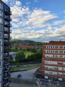 a view of a city from a building at Ulven Paradise in Oslo