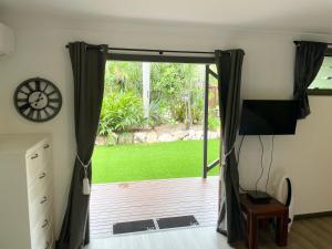 a room with a sliding glass door to a patio at Horseshoe Haven in Horseshoe Bay