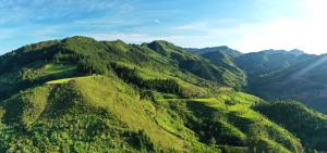an aerial view of a mountain with trees at Homestay Sung Linh in Bắc Hà +15 photos