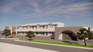 a rendering of a building with trees in front of it at Evita Dream Hotel in Marmari