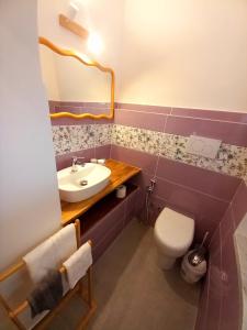 a bathroom with a sink and a toilet at Casa Bellocchio in Castel Giorgio +31 photos