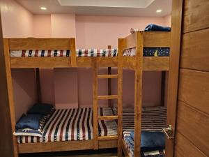 a bunk bed room with three bunk beds at MEEK'S VILLAS TRANSIENT HOUSE in Baguio