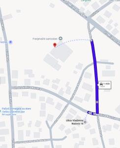 a map with a blue marker on it at Quiet & Cozy Apartment near Samobor - Terrace, Parking, Close to Zagreb & Tabor in Samobor