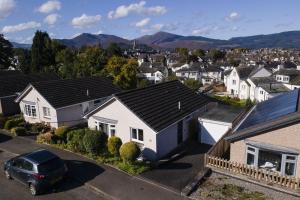 an aerial view of a residential neighborhood with houses at Skiddaw Heights in Keswick