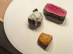 three different types of desserts on a white plate at scene - Vacation STAY 52647v in Daisen