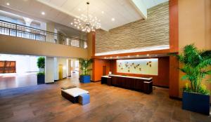 a lobby of a hospital with a waiting room at Embassy Suites by Hilton Cincinnati Northeast - Blue Ash in Blue Ash