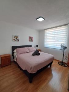 a bedroom with a large bed and a window at Moderno Depto 1D con Estacionamiento Gratis Ideal Trabajo in Antofagasta +17 photos
