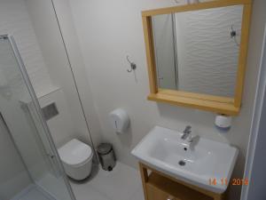 Koupelna v ubytování Carina Hotel