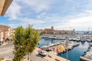 a marina filled with lots of boats in a harbor at Petit Levant in La Ciotat