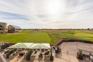 an aerial view of the golf course at a resort at Carnoustie Golf Hotel 'A Bespoke Hotel’ in Carnoustie