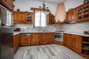 A kitchen or kitchenette at Petrinos Milos