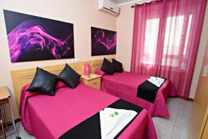 Postel nebo postele na pokoji v ubytování Hostal Carrizo