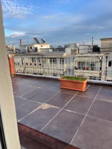 a view from a balcony of a building at Serres central house in Serres