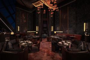 a rendering of a restaurant with tables and chairs at One&Only One Za'abeel in Dubai