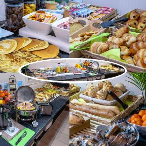 a collage of pictures of different types of food at Brit Hotel Reims La Pompelle in Reims