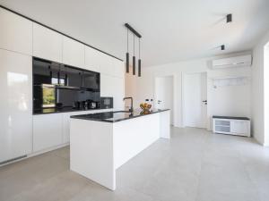 a kitchen with white cabinets and a counter top at Villa Magic Sky 1 by Interhome in Kraj
