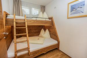 a bunk bed with a ladder in a room at Ferienwohnung Bergblick in Filzmoos