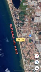 an aerial view of a beach and the ocean at Sperlonga Tiny Room in Sperlonga
