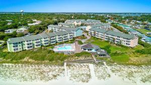 an aerial view of a resort on the beach at Pebble Beach I305 by Emerald Isle Realty in Emerald Isle