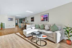 a living room with a couch and a table at Martin Savage in Sligo
