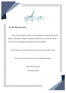 a letter template for a research paper at The Answer Hotel in Ao Nang Beach