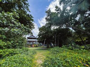 a house in the middle of a park with trees at BHA 4 Beachfront Bliss 2 bed in Mission Beach