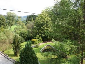 馬庫爾的住宿－Comfortable holiday home in Marcourt with garden，草地上带滑梯的花园
