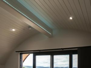 a room with a window and a ceiling with lights at Knockan - Ukc6026 in Newmill