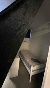 a small bunk bed in a small room at Whaletours Center Apartment in Ilulissat