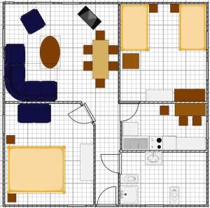 Plan piętra w obiekcie Apartamenty Krystyna