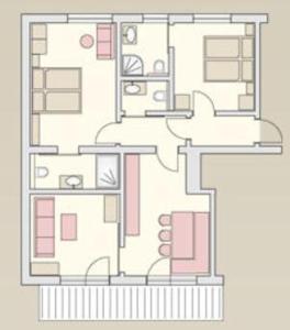 Plan piętra w obiekcie Apartmenthaus Berndlalm