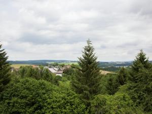 a view from the top of a hill with trees at Peaceful Holiday Home in Rascheid near Forest in Geisfeld