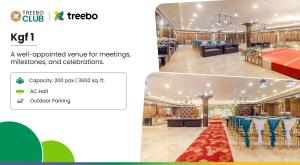 a screenshot of aediaediaediaedia club homepage with a picture of a lobby at Treebo KGF Villa with Swimming Pool in Prayagraj +67 photos