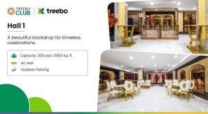 a screenshot of a website of a hotel with a dining room at Treebo Accent Park Hotel And Banquet in Noida