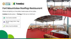 a screenshot of the torrance roof top restaurant website at Treebo Fort Mountview Jalmahal in Jaipur