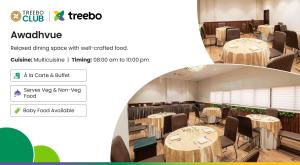 a screenshot of a restaurant with tables and chairs at Treebo Awadhvue in Indore