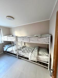 a room with two bunk beds in a room at Pokoje Chojnice in Chojnice