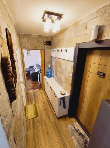 a room with a kitchen and a living room at Студио Странджа - Граматиково in Gramatikovo